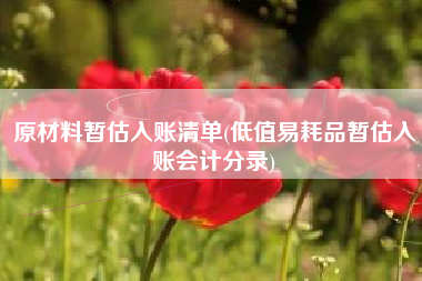 原材料暂估入账清单(低值易耗品暂估入账会计分录)