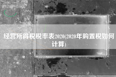 经营所得税税率表2020(2020年购置税如何计算)