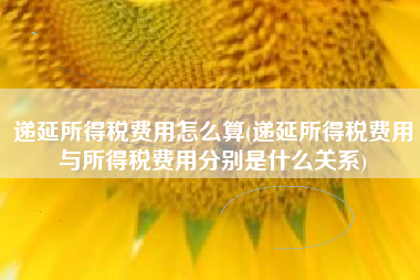 递延所得税费用怎么算(递延所得税费用与所得税费用分别是什么关系)