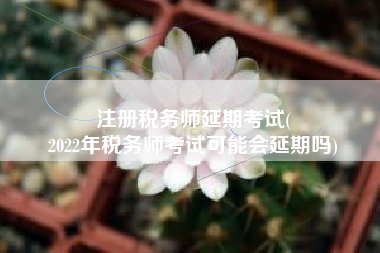 注册税务师延期考试(
2022年税务师考试可能会延期吗)