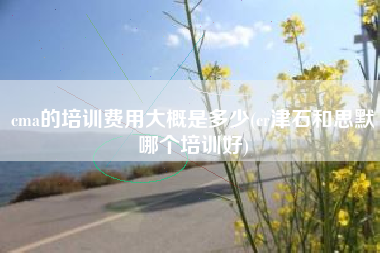 cma的培训费用大概是多少(cr津石和思默哪个培训好)