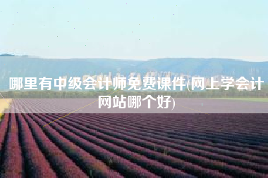 哪里有中级会计师免费课件(网上学会计网站哪个好)
