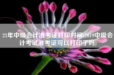 21年中级会计准考证打印时间(2019中级会计考试准考证可以打印了吗)