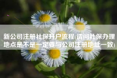 新公司注册社保开户流程(请问社保办理地点是不是一定要与公司注册地址一致)