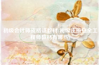 初级会计师资格证教材(初级注册安全工程师教材有哪些)