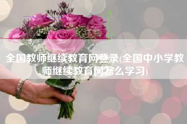 全国教师继续教育网登录(全国中小学教师继续教育网怎么学习)