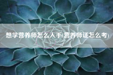 想学营养师怎么入手(营养师证怎么考)