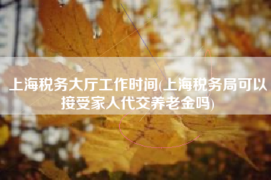 上海税务大厅工作时间(上海税务局可以接受家人代交养老金吗)