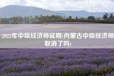 2022年中级经济师延期(内蒙古中级经济师取消了吗)