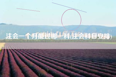 注会一个月能过哪一科(注会科目安排)