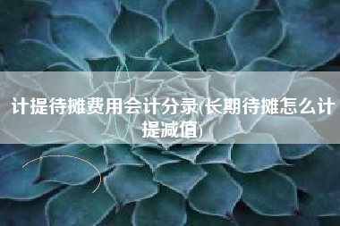 计提待摊费用会计分录(长期待摊怎么计提减值)