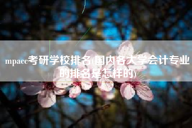 mpacc考研学校排名(国内各大学会计专业的排名是怎样的)