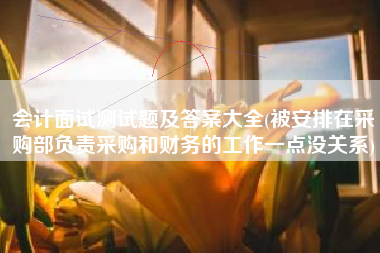 会计面试测试题及答案大全(被安排在采购部负责采购和财务的工作一点没关系)