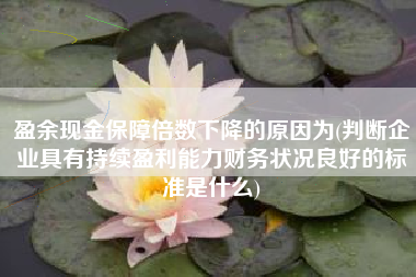 盈余现金保障倍数下降的原因为(判断企业具有持续盈利能力财务状况良好的标准是什么)