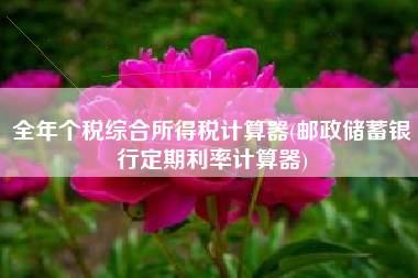 详细阅读:全年个税综合所得税计算器(邮政储蓄银行定期利率计算器) 全年个税综合所得税计算器(邮政储蓄银行定期利率计算器)