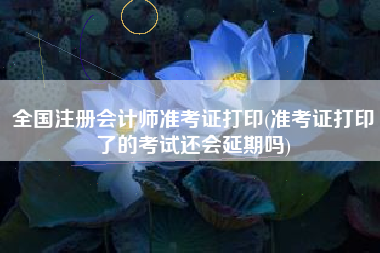 详细阅读:全国注册会计师准考证打印(准考证打印了的考试还会延期吗) 全国注册会计师准考证打印(准考证打印了的考试还会延期吗)
