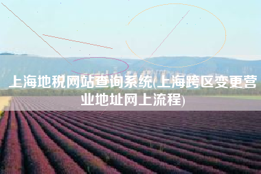 详细阅读:上海地税网站查询系统(上海跨区变更营业地址网上流程) 上海地税网站查询系统(上海跨区变更营业地址网上流程)