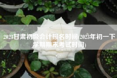 详细阅读:2023甘肃初级会计报名时间(2023年初一下学期期末考试时间) 2023甘肃初级会计报名时间(2023年初一下学期期末考试时间)