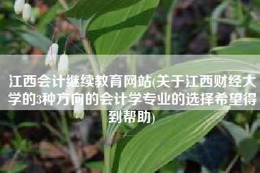 江西会计继续教育网站(关于江西财经大学的3种方向的会计学专业的选择希望得到帮助)