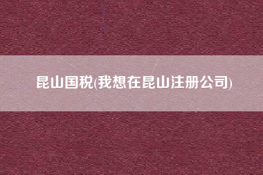 昆山国税(我想在昆山注册公司)