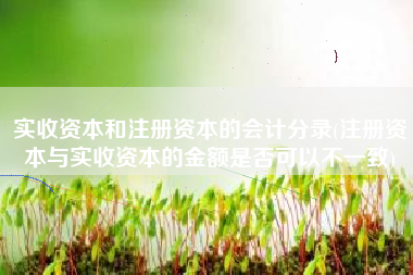 实收资本和注册资本的会计分录(注册资本与实收资本的金额是否可以不一致)