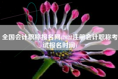 全国会计职称报名网(2022注册会计职称考试报名时间)