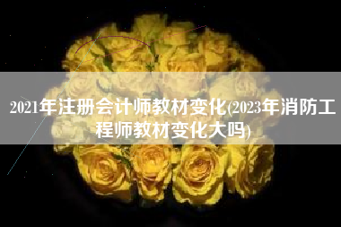 2021年注册会计师教材变化(2023年消防工程师教材变化大吗)