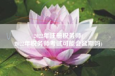 2022年注册税务师(
2022年税务师考试可能会延期吗)