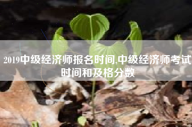 2019中级经济师报名时间,中级经济师考试时间和及格分数