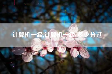 计算机一级,计算机一级c多少分过