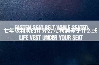 七年级利润的计算公式,利润等于什么或什么