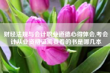 财经法规与会计职业道德心得体会,考会计从业资格证需要看的书是哪几本
