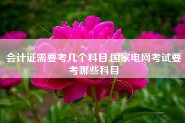会计证需要考几个科目,国家电网考试要考哪些科目