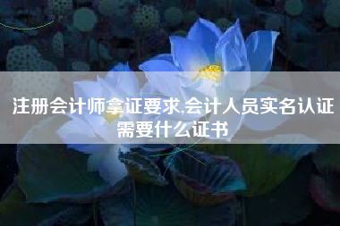 注册会计师拿证要求,会计人员实名认证需要什么证书