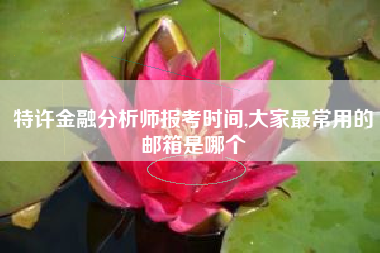 特许金融分析师报考时间,大家最常用的邮箱是哪个