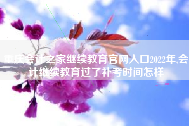 重庆会计之家继续教育官网入口2022年,会计继续教育过了补考时间怎样