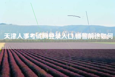 天津人事考试网登录入口,辅警前途如何