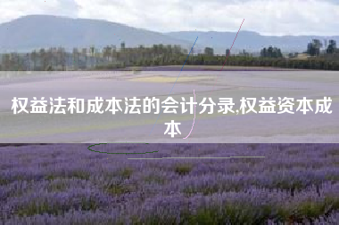 权益法和成本法的会计分录,权益资本成本