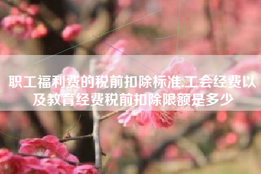 职工福利费的税前扣除标准,工会经费以及教育经费税前扣除限额是多少