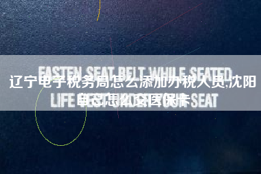 辽宁电子税务局怎么添加办税人员,沈阳自己怎么交医保卡