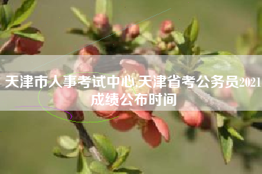 天津市人事考试中心,天津省考公务员2021成绩公布时间