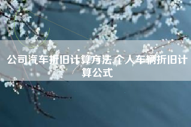 公司汽车折旧计算方法,个人车辆折旧计算公式