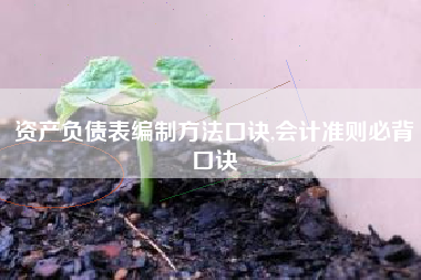 资产负债表编制方法口诀,会计准则必背口诀