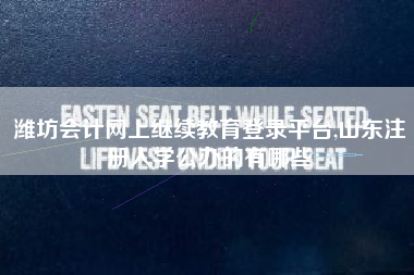 潍坊会计网上继续教育登录平台,山东注册入学公办的有哪些