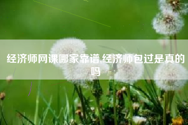 经济师网课哪家靠谱,经济师包过是真的吗