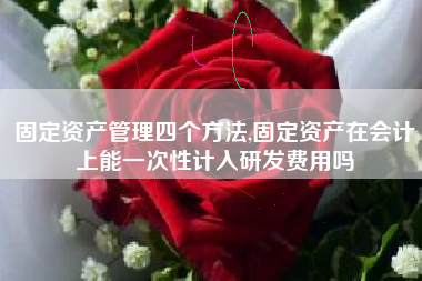 固定资产管理四个方法,固定资产在会计上能一次性计入研发费用吗