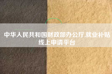 中华人民共和国财政部办公厅,就业补贴线上申请平台