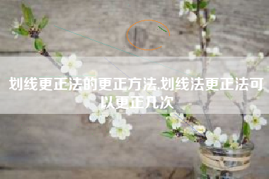 划线更正法的更正方法,划线法更正法可以更正几次