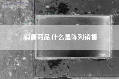 销售商品,什么是陈列销售