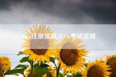 acca注册流程,ACCA考试流程